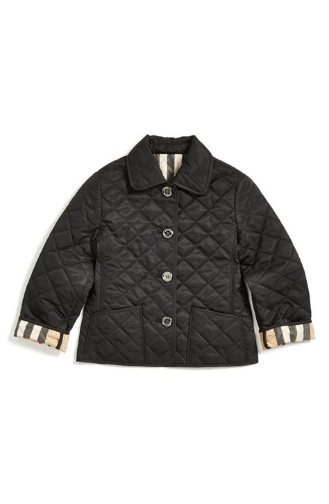 burberry quilted check trim coat big girls|boys burberry jackets.